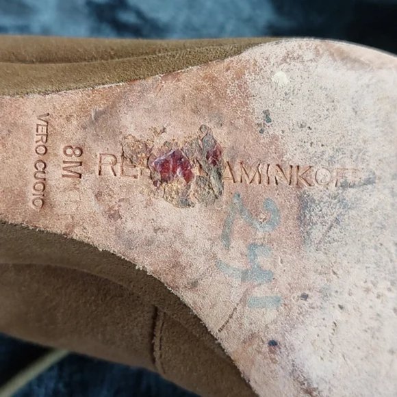 Rebecca Minkoff Suede Leather Tassel Ankle Wedge Booties, 8M - Picture 10 of 11